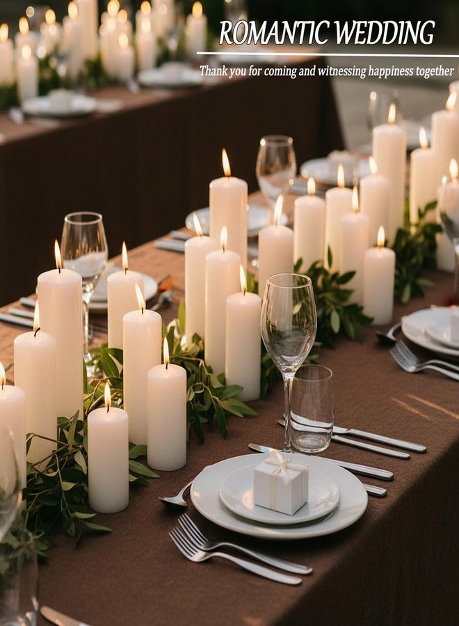 Trxvxo White Pillar Candles Bulk Set of 18，Hurricane Candles，3 Different Lengths 2 x 3/6/8 Inch (6 Each)，Dripless Unscented Smokeless，Gives You a Better Atmosphere When Organizing an Event Party. - Image 4