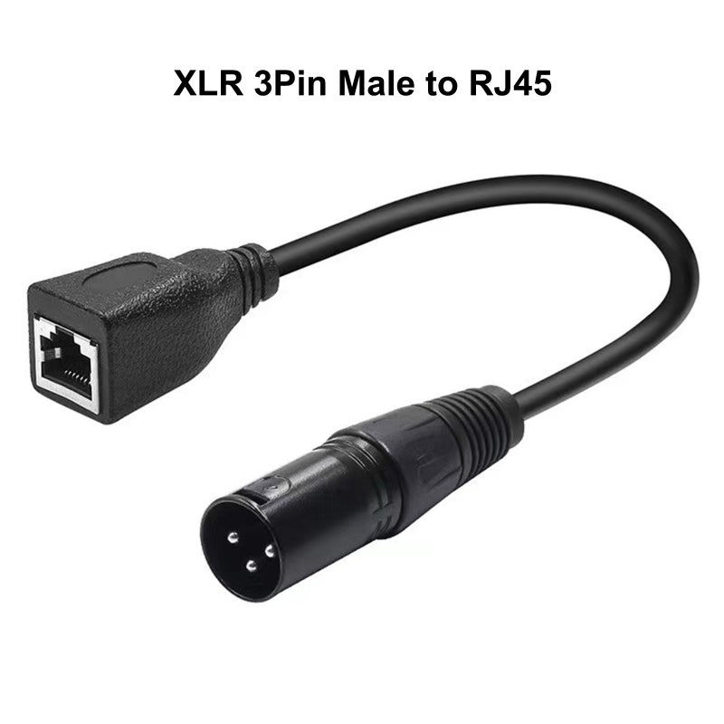 كابل محول XLR 3 دبابة RJ45 - كابل محول DMX لشبكة إيثرن XLR ذكور 3 دبابيات إلى RJ45 + XLR أنثى 3 دبابيات إلى RJ45 أنثى - Image 4