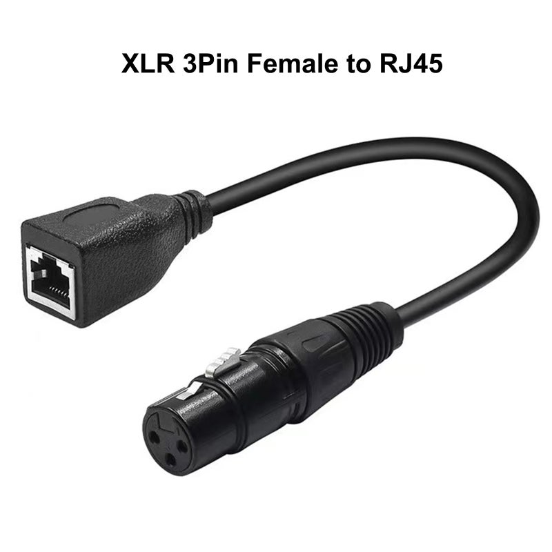 كابل محول XLR 3 دبابة RJ45 - كابل محول DMX لشبكة إيثرن XLR ذكور 3 دبابيات إلى RJ45 + XLR أنثى 3 دبابيات إلى RJ45 أنثى - Image 5