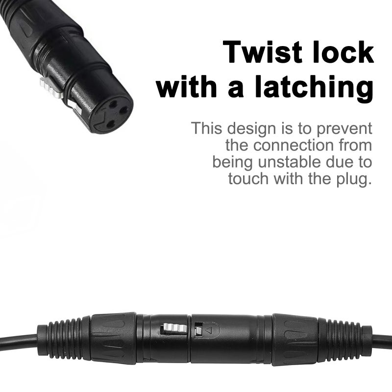 كابل محول XLR 3 دبابة RJ45 - كابل محول DMX لشبكة إيثرن XLR ذكور 3 دبابيات إلى RJ45 + XLR أنثى 3 دبابيات إلى RJ45 أنثى - Image 3
