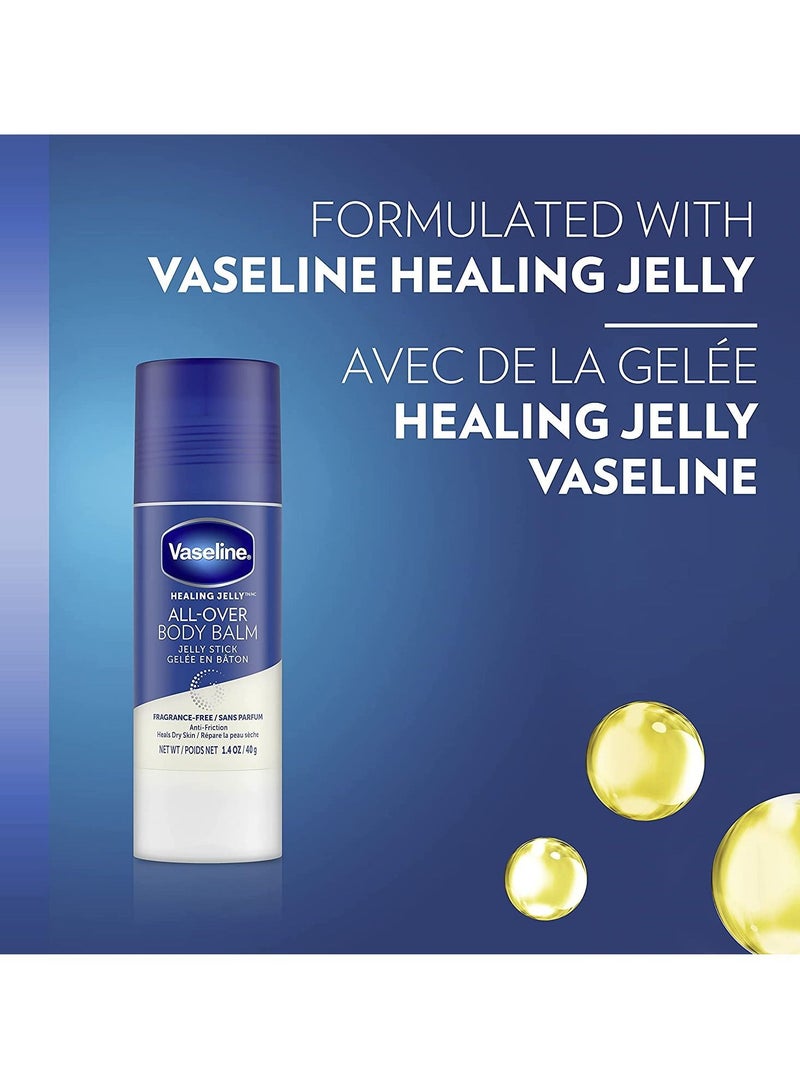 Vaseline All-Over Body Balm Jelly Stick Anti-Friction For Dry Skin Unscented, 1.4 Oz - Image 2