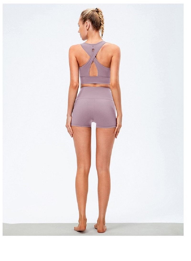 Loquat - New  nylon shock gathering running bra yoga vest - Image 1