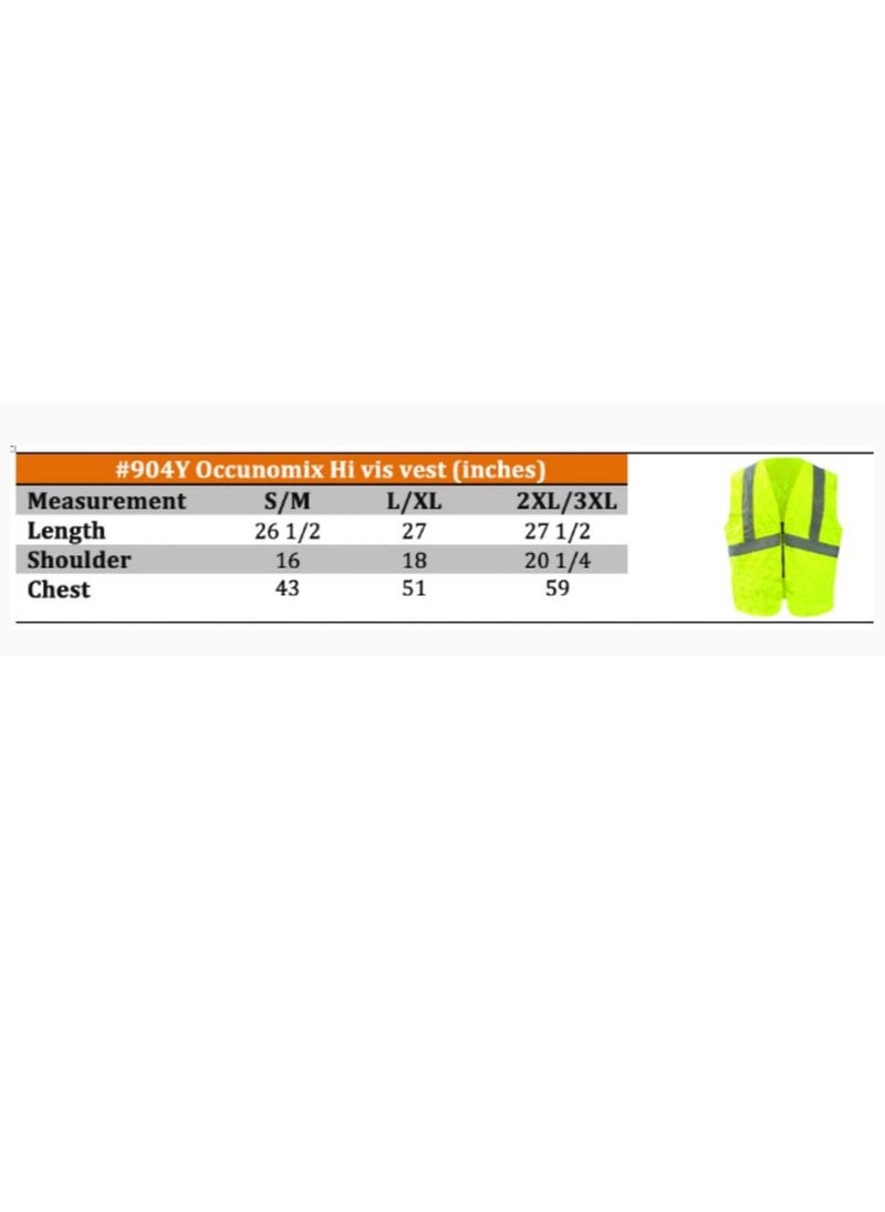 OccuNomix Occunomix 904Y Miracool Plus Evaporative Cooling Vest, Hi Vis Yellow L/XL  - Image 4