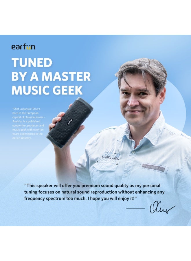 EarFun UBOOM L Bluetooth Speaker, Portable Speaker 28W Loud Stereo Sound, Rich Bass, IP67 Waterproof & Dustproof, Dual Pairing, Built-in Mic, Low Latency, Wireless Speakers for Party, Indoor & Outdoor - Image 2