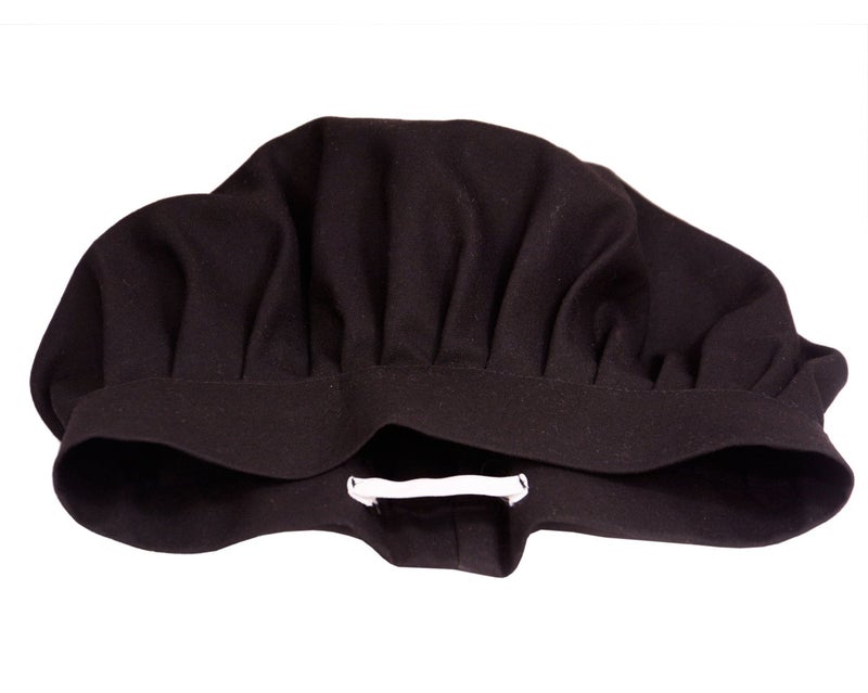 Switchon Unisex-Adult Chef's Cap Cum Hat For Home and Hotel Solid Fabric - Black and White (Pack of 2), 20.47 L X 15.8 w inch - Image 3