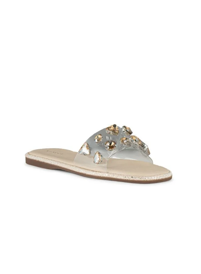 Vincci Studded Strap Flat Sandals