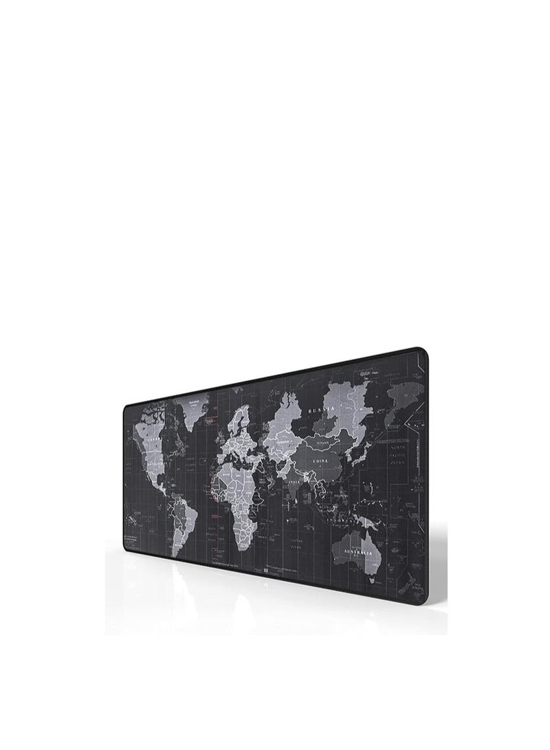 Gaming Mouse Map Pad 35.4X15.74X0.12 Inch,HD World Map Mouse Pad,with Non-Slip Base,Waterproof and Foldable Pad,Desktop Pad Suitable for Gamers,Suitable for Desktop,Office and Home,Black - Image 1