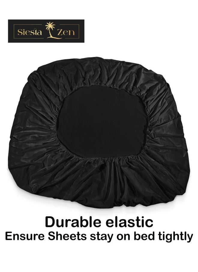 Siesta Zen - Siesta Zen Microfiber Fitted Bed Sheet – 30cm Deep Pocket, Wrinkle-Resistant, Machine Washable, Soft, Cozy & Fade-Resistant – Perfect Fit for a Comfortable Night’s Sleep - Image 1