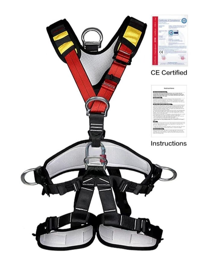 Ru syanl Full Body Safety Harness - Fall Protection 300KG Capacity Universal Size Rock Climbing, Safety seat belt for Rappelling Fire Rescuing Tree Climbing Gear High-altitude work - Image 4