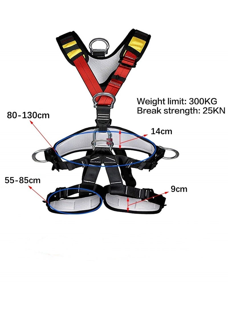 Ru syanl Full Body Safety Harness - Fall Protection 300KG Capacity Universal Size Rock Climbing, Safety seat belt for Rappelling Fire Rescuing Tree Climbing Gear High-altitude work - Image 2