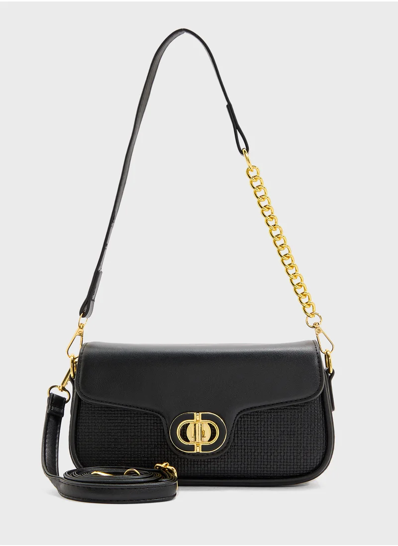 ايلا Chain Detail Strap Crossbody