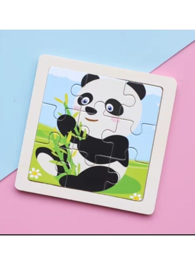 مجموعة ألغاز الصور المقطوعة الخشبية للأطفال الصغار والأطفال، مجموعة من ألغاز موضوعات الحيوانات، ألعاب تعليمية تعليمية لتنمية الطفولة المبكرة - Image 5