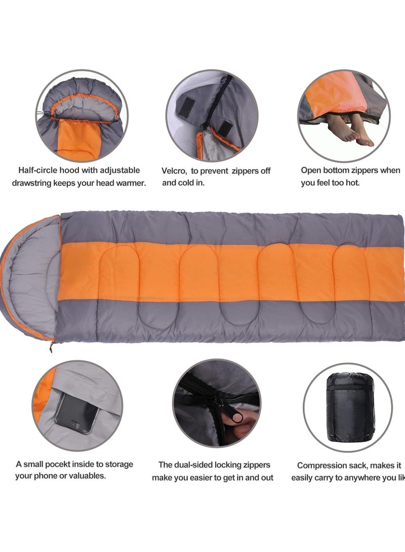 Lightweight Waterproof Design Sleeping Bag for Adults and Children with Compression Bag, Suitable for Backpack Sleeping When Camping Outdoor, Hiking and Travel 220X80cm - Image 4