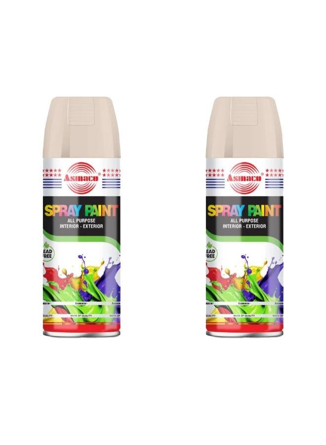 Asmaco Asmaco Spray Paint - Ivory - 400 Ml - Set of 02 