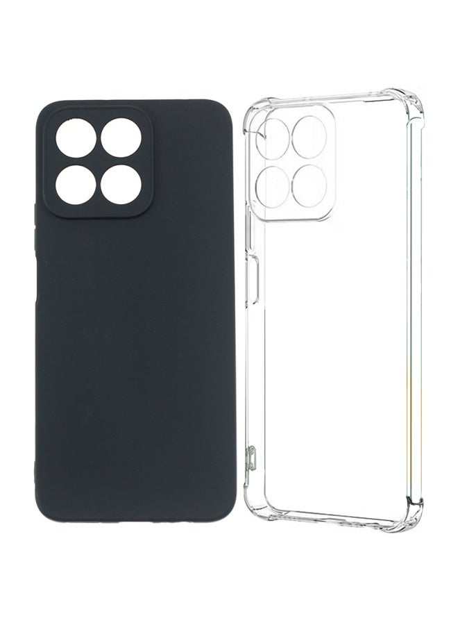 SanHu for Honor X7c 4G/5G 2-In-1 Thin Soft Case Cover, Anti Drop Protection, Anti Fingerprint, Durable, Easy To Clean And Install, Frosted Protective Case+Transparent Four Corner Anti Drop Protective Case - Image 1