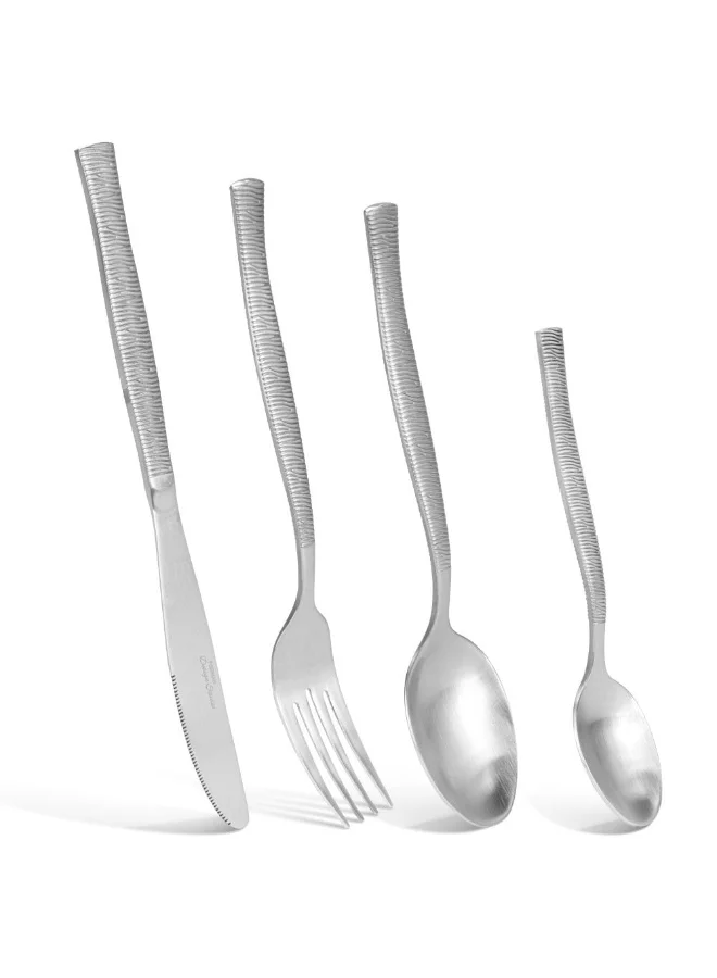 DANUBE HOME Fissman 24-Piece Cutlery Set Iano Series Stainless Steel Elegant And Durable Includes Knives Forks Spoons And Teaspoons Perfect For Formal Dining Or Everyday Use