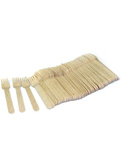 Wooden Forks Beige - Heavyweight Disposable Fork, Heavy Duty Wooden Cutlery - Wooden Utensils - Perfect For Parties And Restaurants - 50 Pieces.