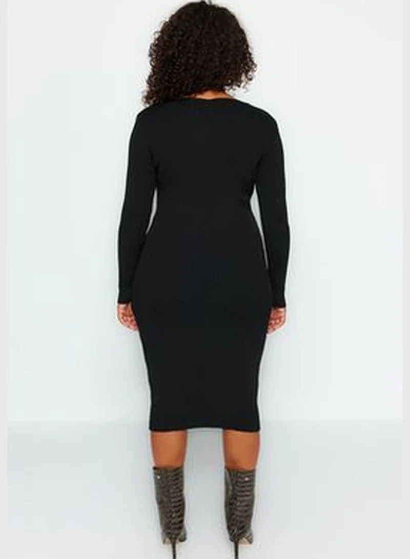 trendyol Faux Fur Trim Dress