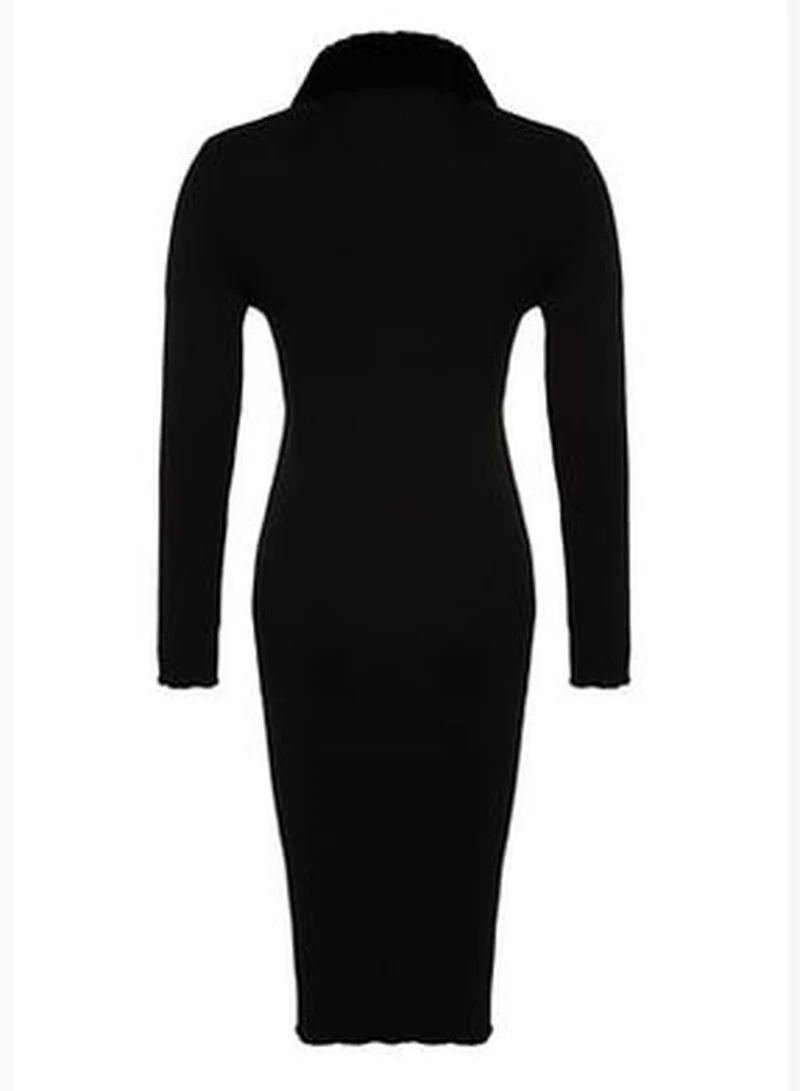 trendyol Faux Fur Trim Dress