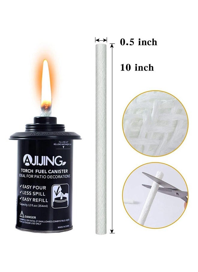 HY 12 Pcs Replacement Fiberglass Wick For Wine Bottle Tiki Torches Patio Lighting Garden Lights Oil Lamps  - Image 2