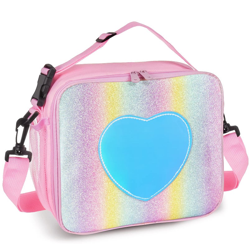 IWTTWY Lunch Bag Insulated Lunch Box for Girls  Rainbow Tote Bag Leakproof Thermal Reusable Cooler Picnic Bag for Women School Office Outdoor