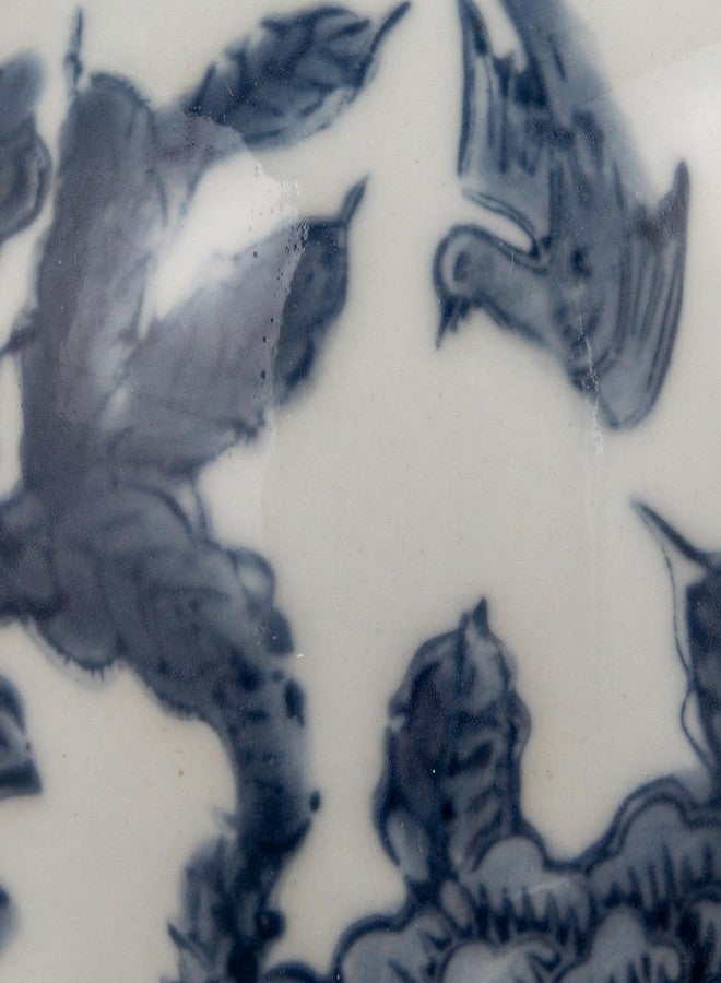 Creative Co-op جرة زنجبيل خزفية مزخرفة من كرييتيف كوو مع غطاء مقبب، أزرق وأبيض - Image 4