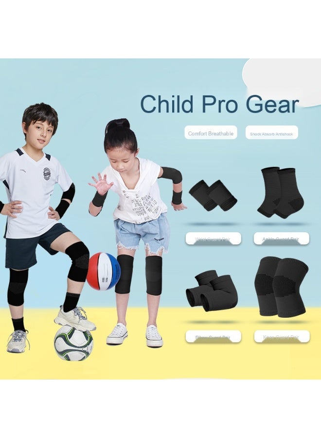 Kids Summer Sports Protective Gear Set - Essential Lightweight Knee and Elbow Pads for Fall Protection