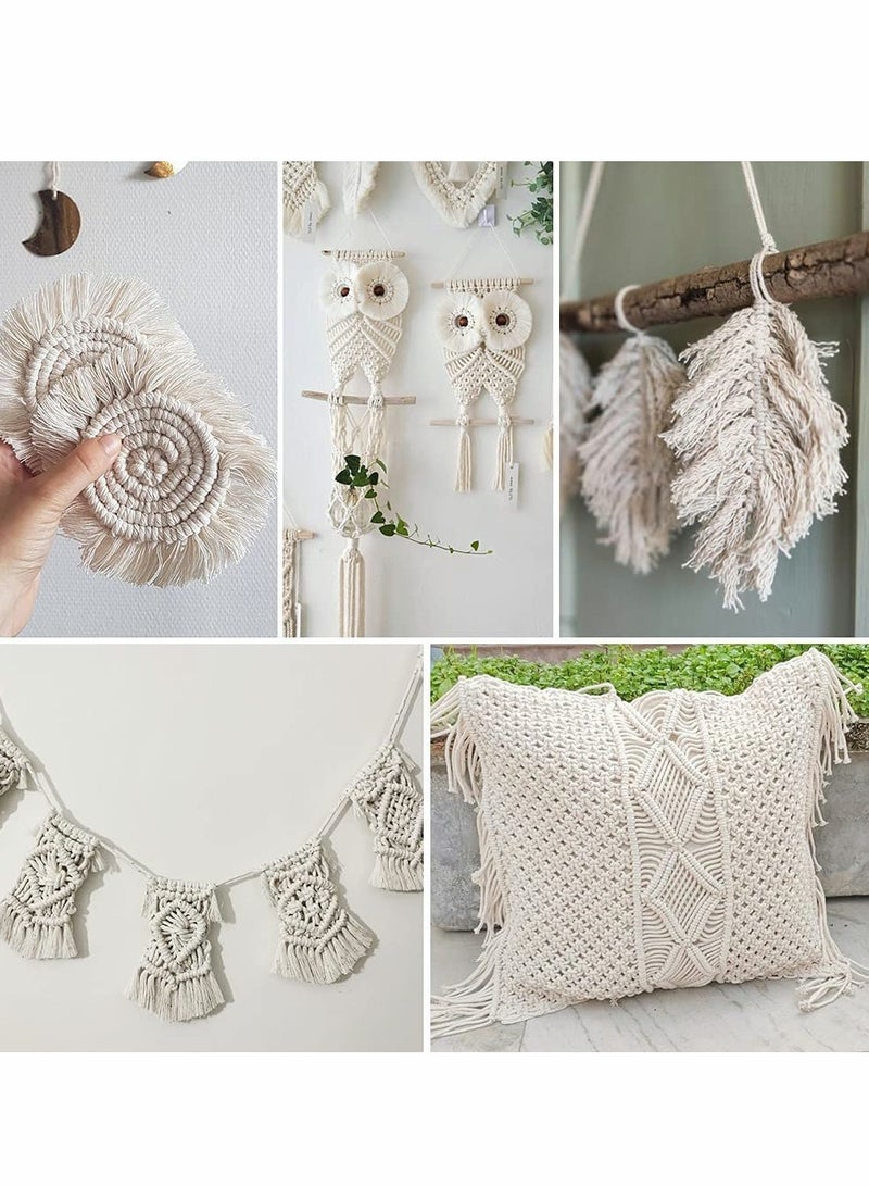 Excefore Macrame Cord,Natural Cotton Macrame String Twine,100 M, 3 MM Kitchen Bakers String for DIY Crafts,Tying Meat,Making Sausage and Packaging Decoration Macrame Hanging Yard - Image 5