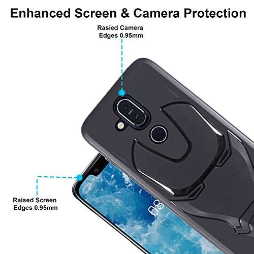 VIDO Soft Silicon Rubberised Back Case Cover for Nokia 8.1 -Black - Image 2