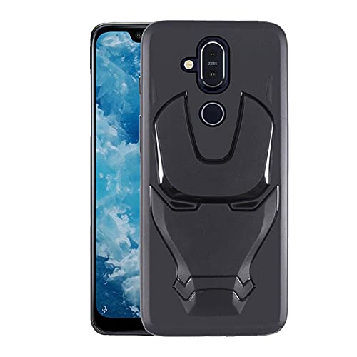 VIDO Soft Silicon Rubberised Back Case Cover for Nokia 8.1 -Black - Image 5