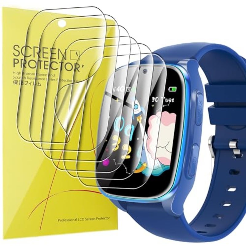 Compatible for Xipax Smartwatch Screen Protector, [6 Pack] Full Coverage TPU Clear Film Compatible for Berilona, Xipax, Munnrei X60 Smartwatch 6 Pack - Image 1