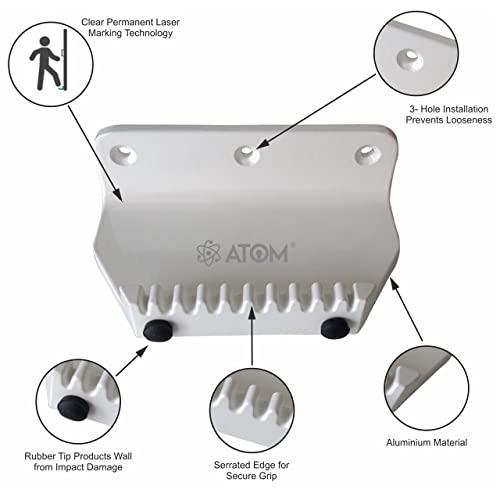 Atom Pack of 6 Foot Operated Door Opener, AD Aluminium Door Pedal for Contactless Handsfree Safety Access, Step and Pull Strong Door Opener (White Color) - Image 2