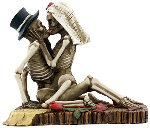 SUMMIT COLLECTION Love Never Dies Passionate Wedding Skeleton Couple Figurine Resin Desk and Shelf Decoration