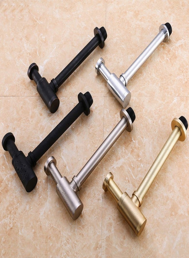 راندم مصيدة نحاسية دائرية معاصرة عشوائية مقاس 1 1/4، مجموعة مصيدة تصريف نفايات حوض الغسيل (أسود غير لامع) - Image 5