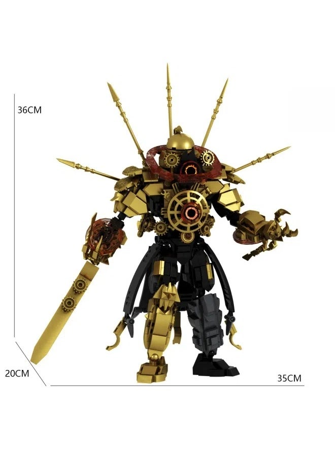General Dark Gold Titan Clock Man Building Blocks Assembling Toys Children's Educational Game Accessories Assembling Game Gifts for Family and Friends  - Image 4