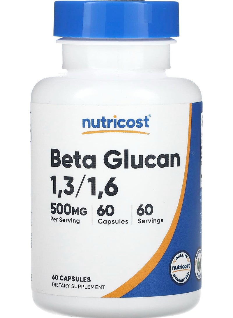 Nutricost Beta Glucan 1,3/1,6, 500 mg, 60 Capsules