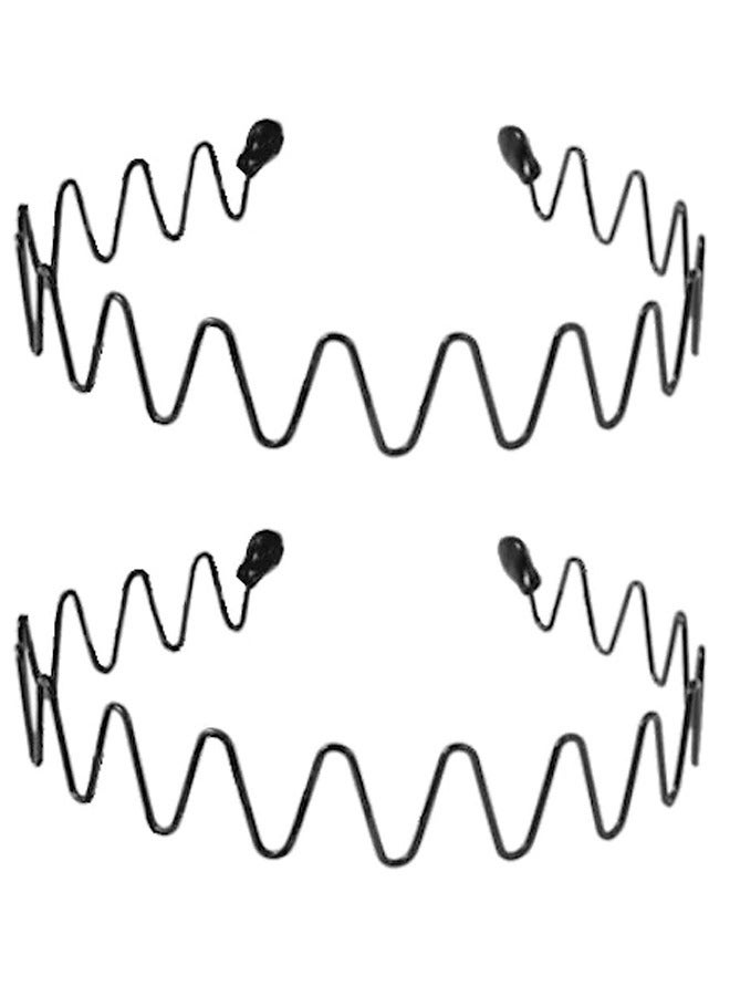 KLNAMAEAAN Pack of  2Metal Hair Band Black - Image 1