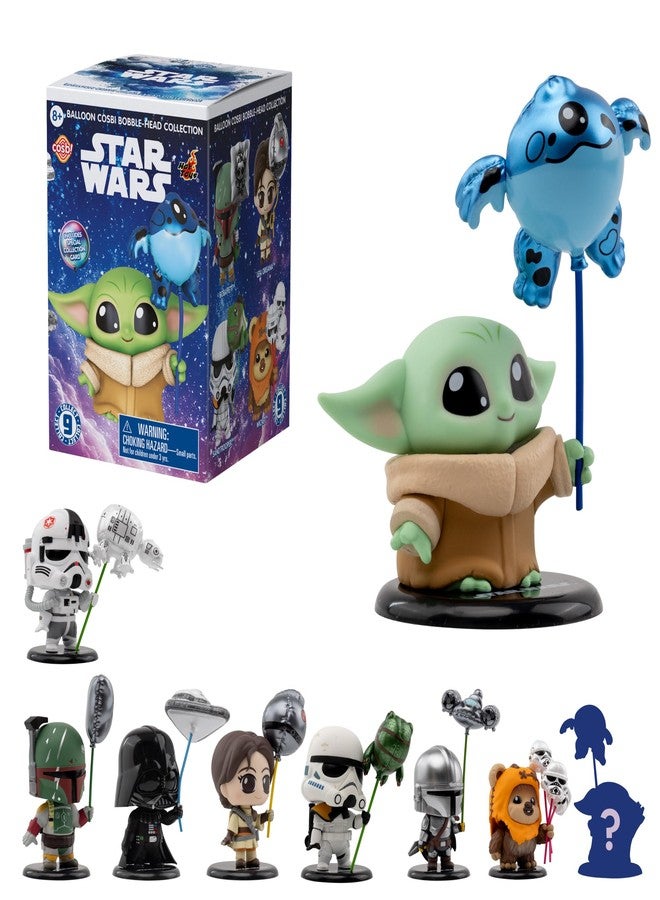 YuMe Star Wars Balloon Cosbi Bobble Head Collectible Mini Figure & Accessories | Blind Box Collection | Official Merchandise | Surprise Toy Gift | Collect All 9 Figures (8 Plus 1 Rare Chase) - Image 1
