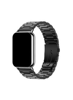 O Ozone سوار ساعة معدني لساعة Xiaomi Mi Smart Band 8 Pro، 3 حبات من الفولاذ المقاوم للصدأ قابل للتعديل سوار معصم بديل للساعة الذكية للرجال والنساء - أسود  - Image 1