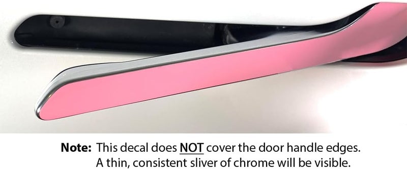Custom Cut Graphics Door Handle Wrap for Tesla Model 3/Y (Satin Pink) - Image 2