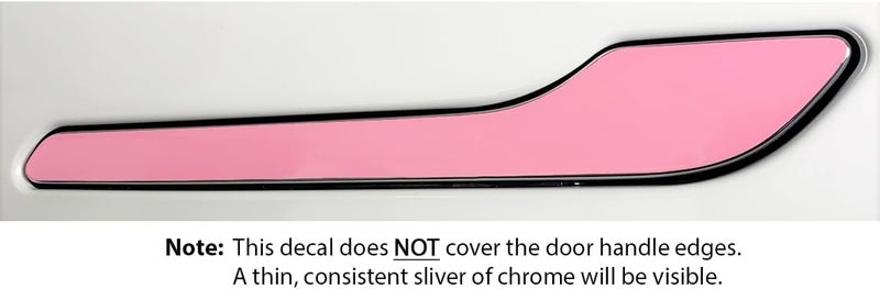Custom Cut Graphics Door Handle Wrap for Tesla Model 3/Y (Satin Pink) - Image 3
