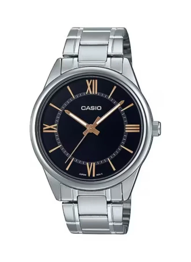CASIO Men's Analog Display Watch With Silver Stainless steel Strap - MTP-V005D-1B