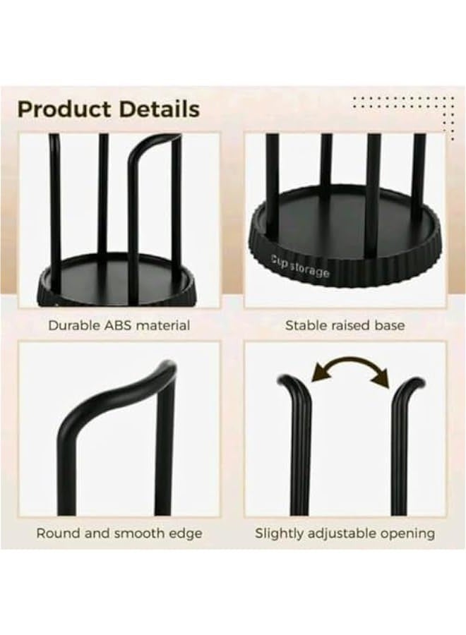 Beauenty Paper Cup Dispenser – Disposable Paper Cup Storage for Bathroom, Countertop Coffee Cup Organizer, Mouthwash Rinsing Cup Holder Durable, Space-Saving Design for Home, Office and Coffee Stations (Black) - Image 3