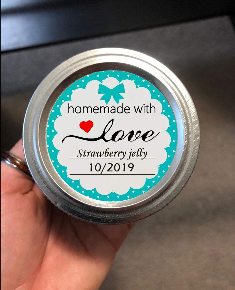 Besttile Homemade with Love Stickers 2 Inch DIY Jar Decoration Customizable Canning Jar Labels with Lines for Writing Baked Goods Packaging Stickers,504 Pcs - Image 4
