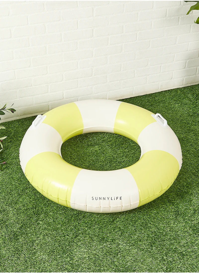 SUNNY LIFE Slim Tube Pool Ring Tides Out Citrus Stripe