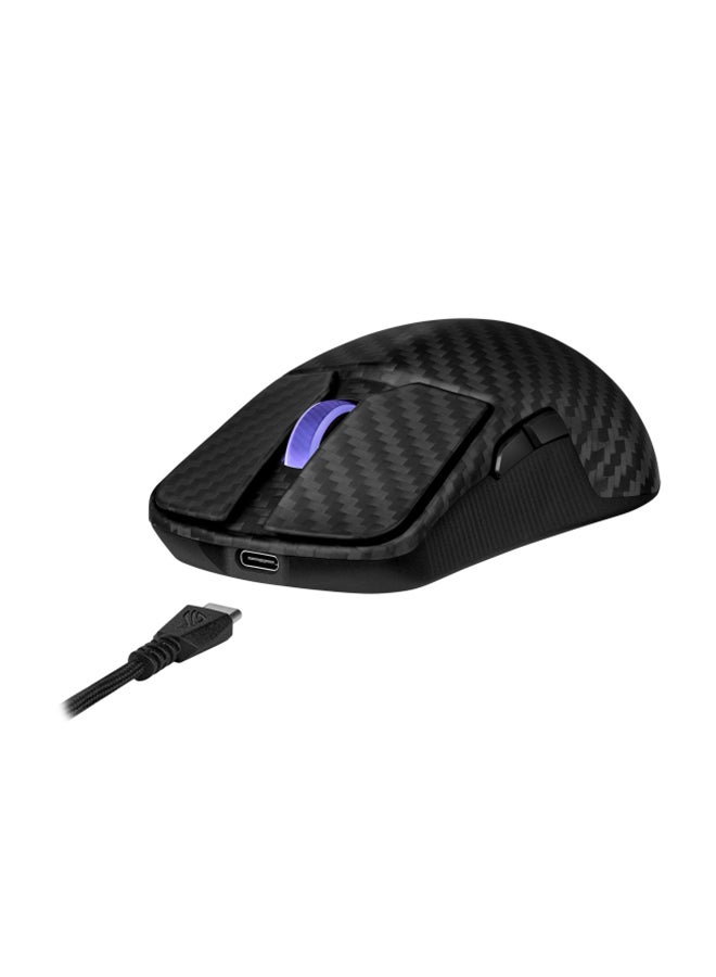 ASUS ROG P718 Harpe Ace Extreme Wireless Gaming Mouse, Carbon Fiber Shell, 47g Lightweight, AimPoint Pro 42K Optical Sensor, Optical Micro Switches, 8000Hz With ROG Polling Rate Booster, Tri-Mode Connectivity, Aura Sync, ROG SpeedNova Wireless Technology, Esports & FPS Gaming, Black | 90MP03U0-BMUA00 Black - Image 4