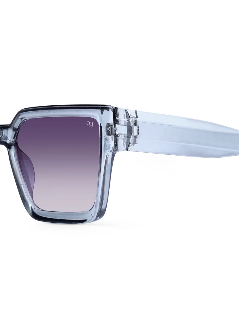 Woggles Grey Polarized Square Sunglasses