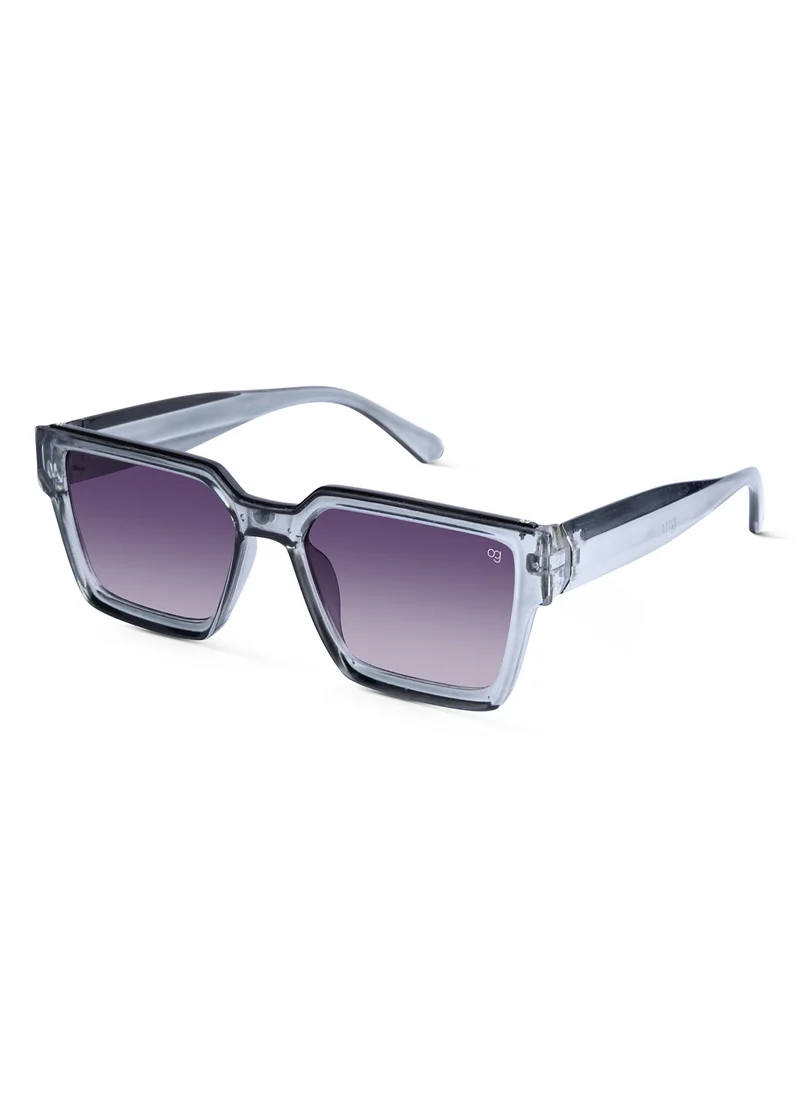 Woggles Grey Polarized Square Sunglasses