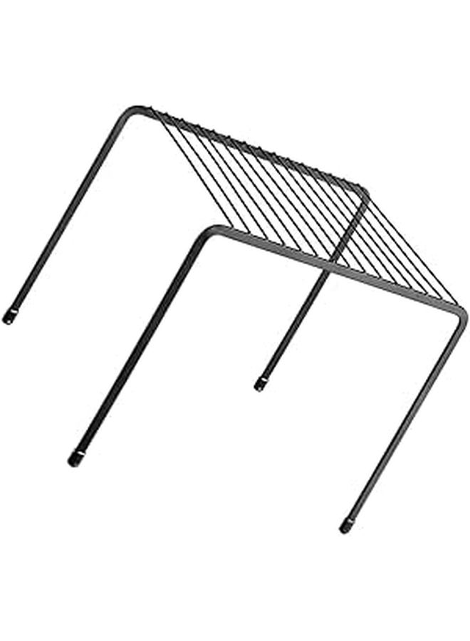 Double Layer Metal Spice Rack With Non Slip Feet Kitchen Counter Organizer For Jars Utensils - Image 1