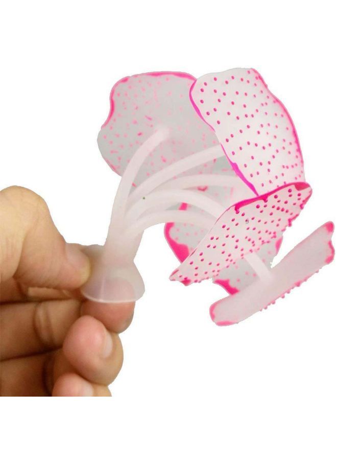 Loquat Pack Of 4 Artificial Coral Plant Shaped Aquarium Ornament Pink/White Ornament(18x10x16)cm - Image 2